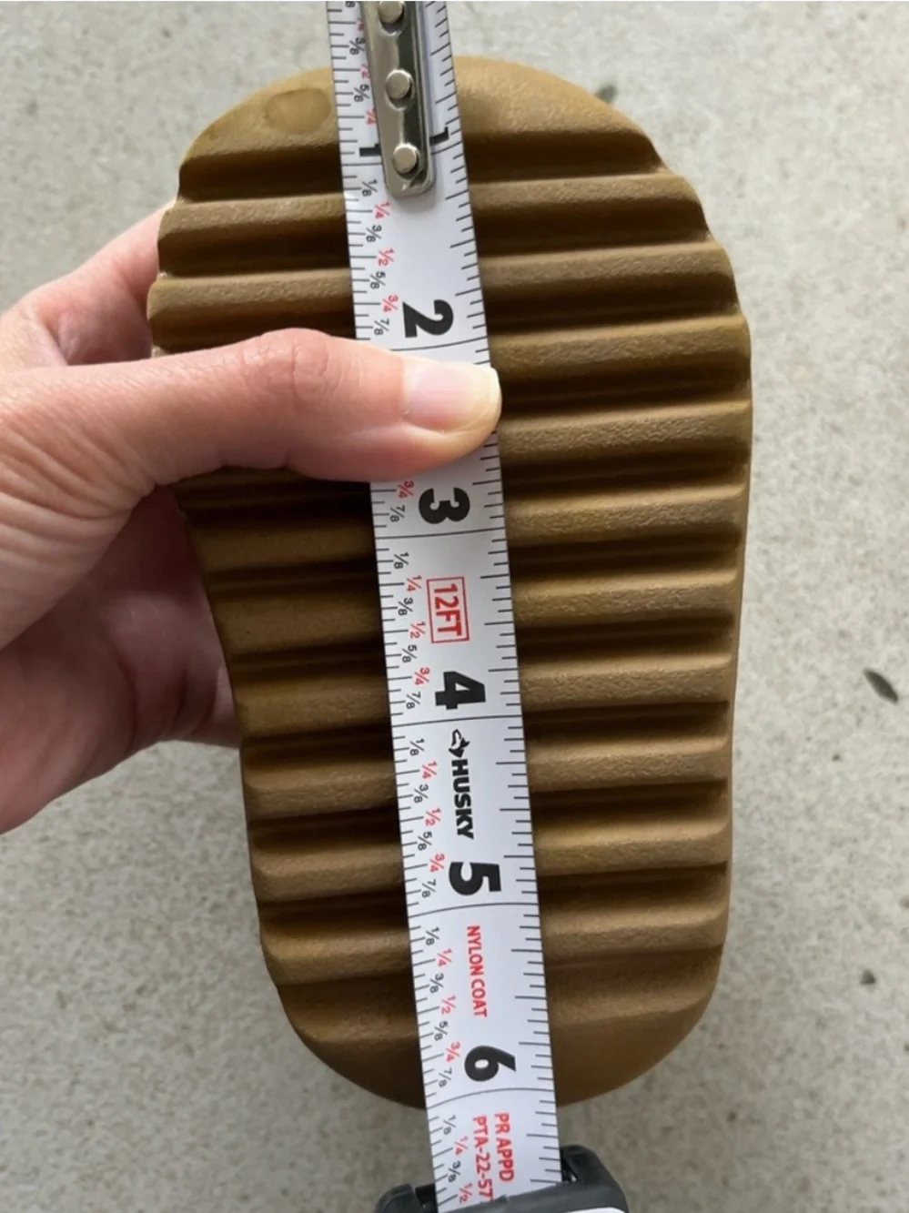 ADIDAS YEEZY Kids Slide Athletic Sandals Casual | Ochre Earth Brown | Size 8K